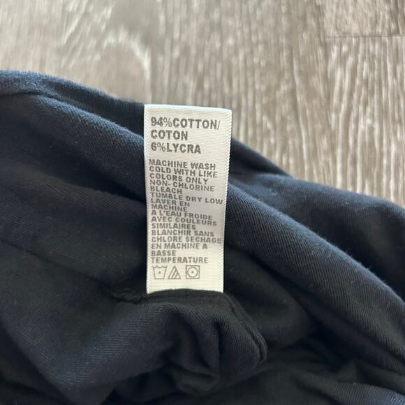 James Perse Black Ruched T-Shirt Midi Dress Women’s Size Large 3 Cotton Stretch - Picture 11 of 16